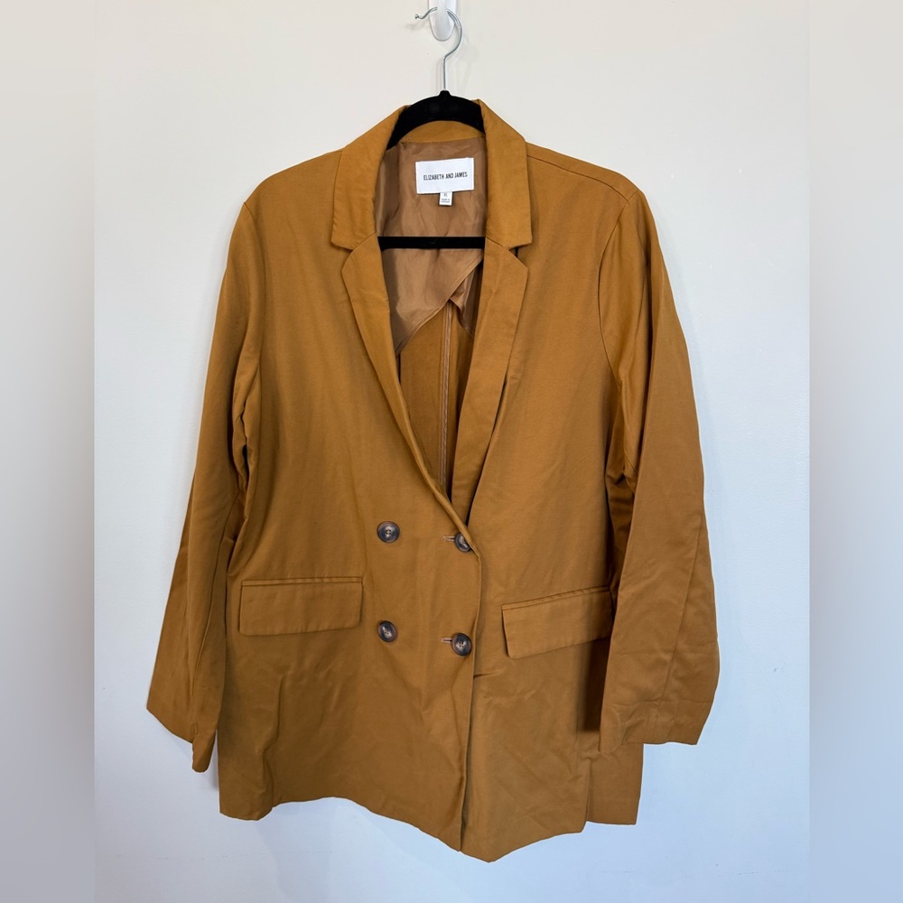 Elizabeth and James Camel‎ Double-Breasted Blazer